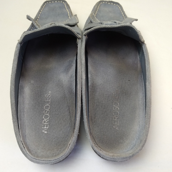 Aerosoles Marine Bio Light Blue Suede Slide Mule Shoes 7.5B - Picture 10 of 15